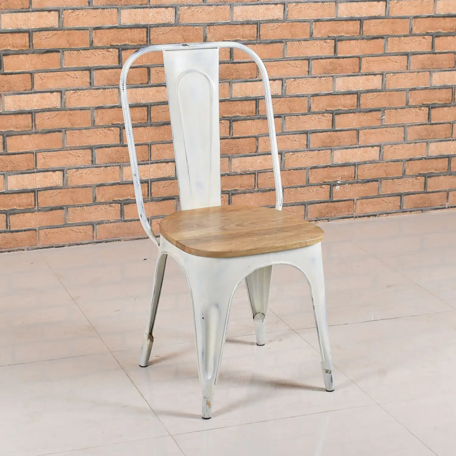 Industrial Iron Cello Chair with Wooden Seat - popular handicrafts